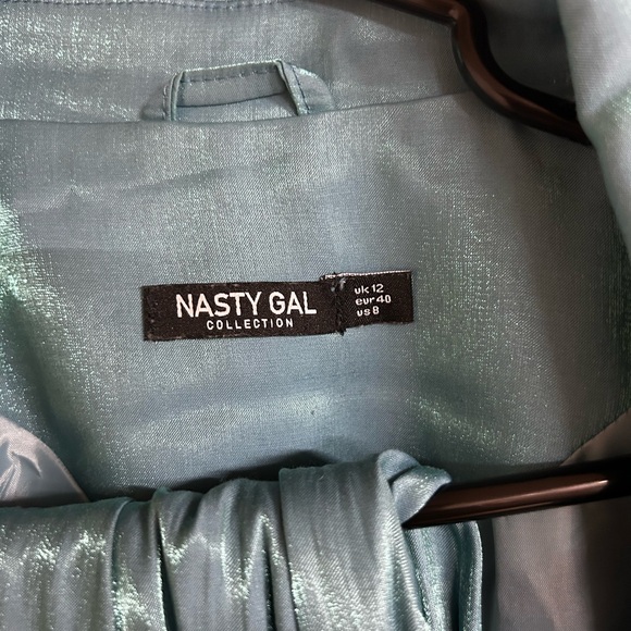 NASTY GAL blue wide leg suit - Picture 4 of 6